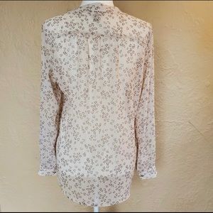 Banana Republic sheer leopard print blouse